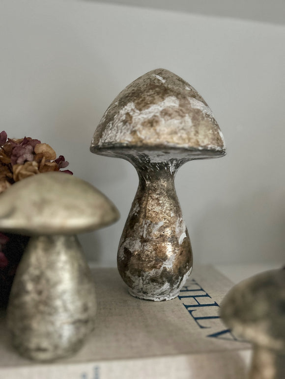 Aged Glass Mushroom