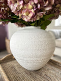 White Reggie Stone Vase