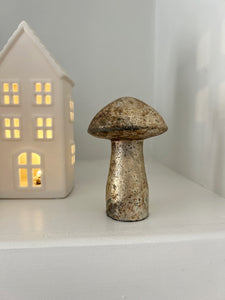 Aged Copper Mushroom Ornament