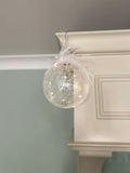 Large Glass Lit Textured Ball with Feather WAS £21.99