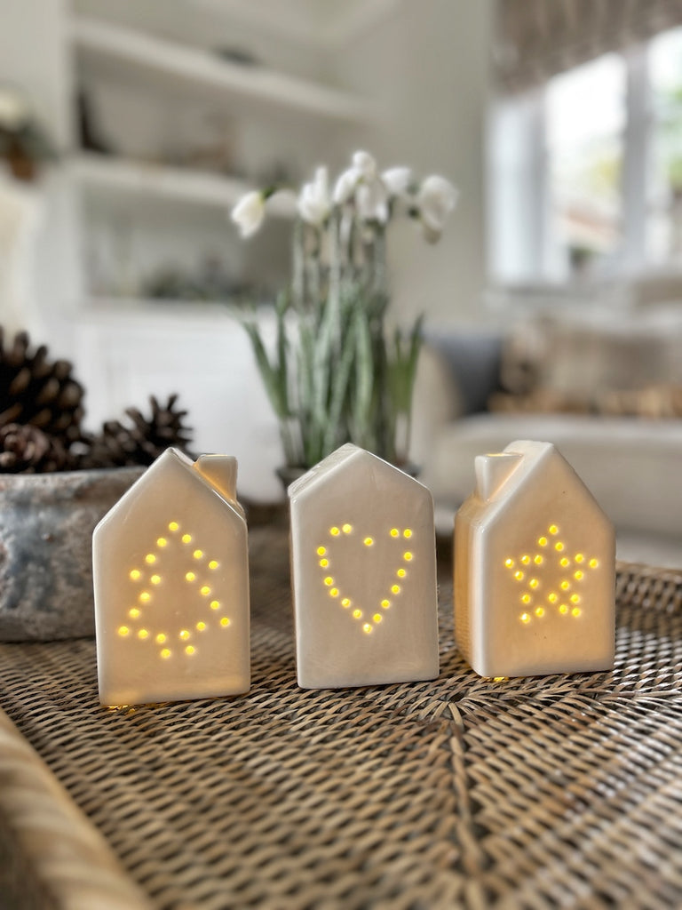 Set of 3 Twinkly Houses WAS £24.99 – Nest Homely Interiors