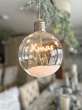 Lit Christmas Bulb Bauble