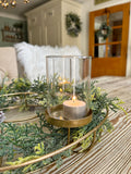 Gold Wreath Candleholder