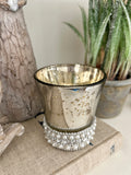 Silver Beaded Tealight Holder