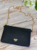 Slim Cross Body Bag with Chain - Bee Collection