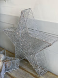 Set of 2 Silver Star Baskets WAS £49.99