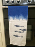 Dip Dye Fish Tea Towel