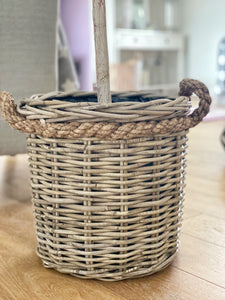 Round Planter with Rope Handles -  3 Sizes