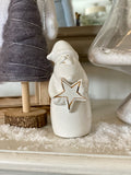 PERFECTLY IMPERFECT Ceramic White Santa