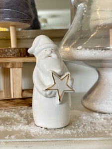 PERFECTLY IMPERFECT Ceramic White Santa