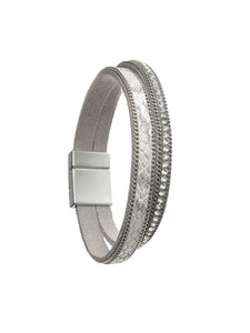 Snakeskin & Diamanté Strap Bracelet